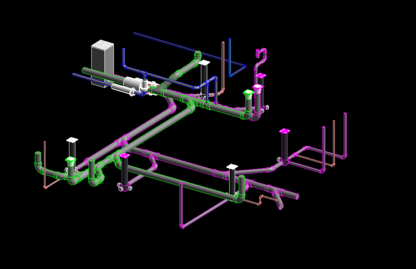 Isolated plumbing network after modification